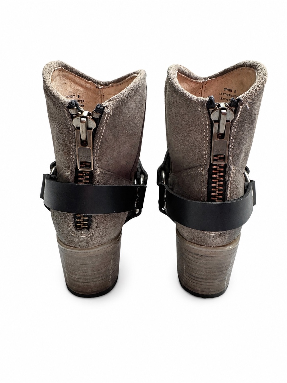 Freebird by Steven Spirit Grey Suede Harness Ankle Boots Size 8 NIB - Picture 11 of 16